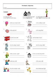 English Worksheet: Adjectives-To be