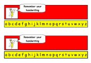 English worksheet: A-Z table top handwriting reminder