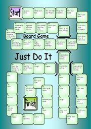 Board Game - Just Do It - ESL worksheet by PhilipR