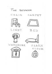 English Worksheet: THE BEDROOM VOCABULARY