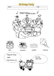 English Worksheet: Birthday