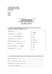 English worksheet: Song