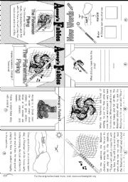English Worksheet: Aesops Fables: The Fisherman Piping [Mini-book]