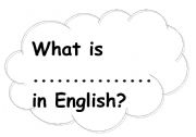English worksheet: Classroom language 02