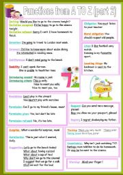 English Worksheet: FUNCTION FROM A TO Z PART 2