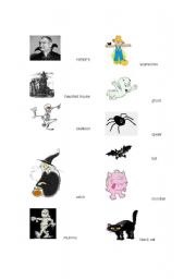 English Worksheet: Halloween Words