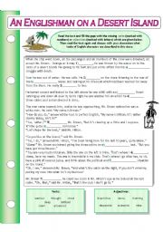 English Worksheet: An Englishman on a desert island