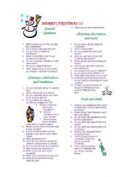 English worksheet: MERRY CHRISTMAS!