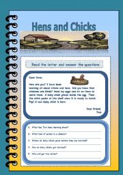 English Worksheet: Hens and chicks