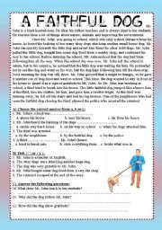 English Worksheet: Afaithful Dog