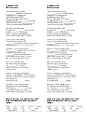 English worksheet: SONG SUMMER OF 69