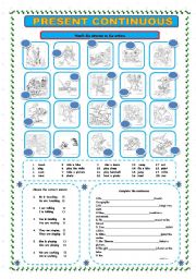 English Worksheet: Present Continuous