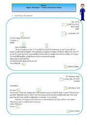 English Worksheet: Formal and Informal Letters