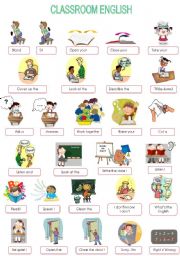 English Worksheet: Classroom English