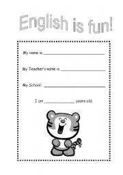 English Worksheet: English is fun BW version