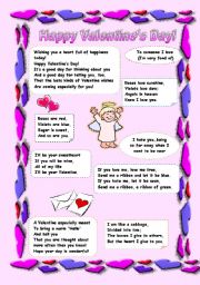 English Worksheet: Happy Valentines Day!