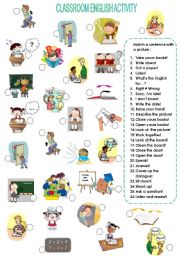 English Worksheet: Classroom English activity