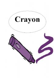 English worksheet: My purple crayon