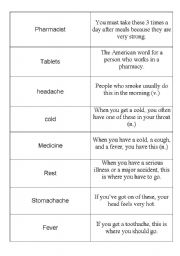 MEDICINE dominoes game