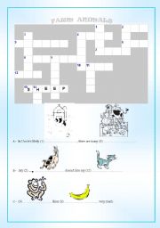 English Worksheet: farm animals