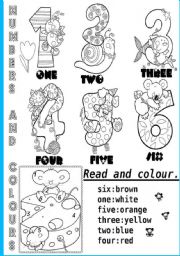 English Worksheet: numbers