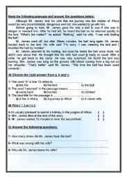 English Worksheet: 2 lovely reading comprehension with varied questions 