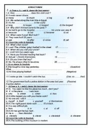 English Worksheet: structures 4