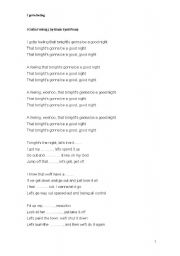 English Worksheet: I gotta a feeling - Black eyed peas