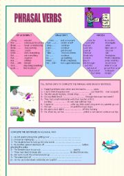 English Worksheet: Phrasal verbs