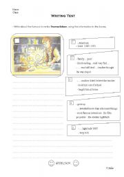 English Worksheet: Write about Thomas Edison