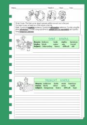 English Worksheet: writing about jobs