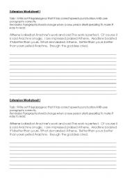English Worksheet: Speech punctuation