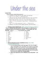 English Worksheet: Under the sea