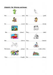 English Worksheet: present continuous