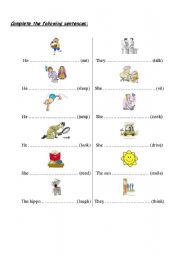 English Worksheet: present continuous 2
