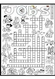 English Worksheet: Jobs and Occupations Crossword