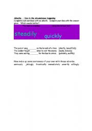 English worksheet: Adverbs