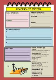 English Worksheet: Leadership poster