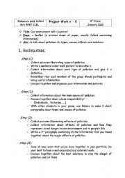 English Worksheet: project work plan