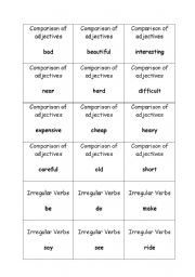 English Worksheet: Grammar game, adjectives, questions, negations