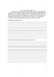 English worksheet: Past Simple Story
