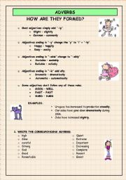 English Worksheet: ADVERBS