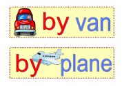 English Worksheet: how do they travel?