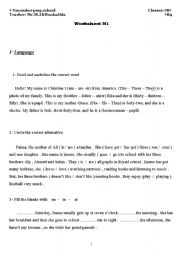 English Worksheet: grammar worksheet