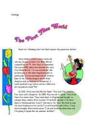 English Worksheet: miss world