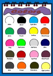 English Worksheet: Colors