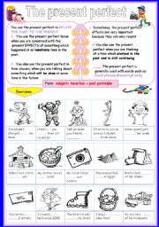 English Worksheet: the present perfect