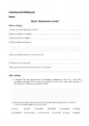 English Worksheet: Workshhet about the movie 