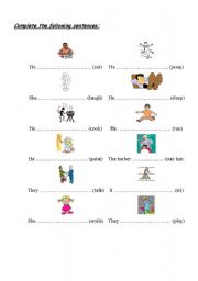 English Worksheet: present continuous 3