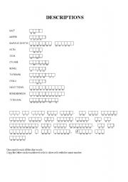 English worksheet: Description Puzzle